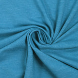 Jersey de coton bleu turquoise chiné