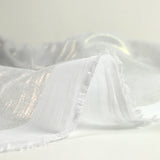 Voile de polycoton irisé blanc