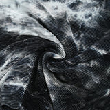Maille plissée tie & dye blanc et anthracite