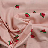 Powder pink watermelon print cotton