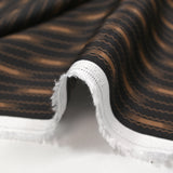 Viscose satin printed rain with wavy stripes black background