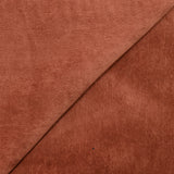 Velours polyester fines côtes tomette