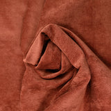 Velours polyester fines côtes tomette