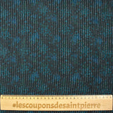 Lurex silk chiffon striped duck blue flowers anthracite background