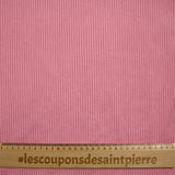 Velours polyester côtelé rose