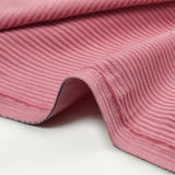 Velours polyester côtelé rose