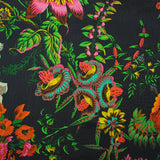 Doublure jacquard viscose imprimé Beverly Hills fond noir