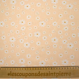Cotton printed passionately or madly on a flesh-tone background
