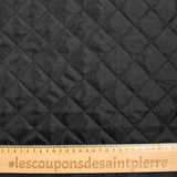 Matelassé à carreaux fin noir