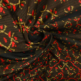 Fondo marrón gasa estampada étnica simple