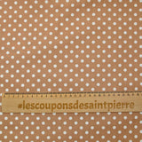 Algodón estampado lunares 6mm café