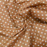 Dot printed cotton 6mm coffee