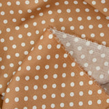 Dot printed cotton 6mm coffee