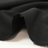 Crêpe de polyester satiné mat Marguerite noir