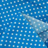 Coton imprimé pois 6mm turquoise