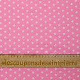 Star printed cotton 1cm pink