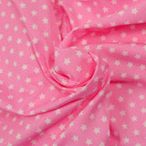 Star printed cotton 1cm pink