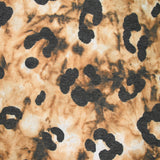 Jersey de polyviscose french terry imprimé léopard camel