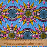 Eindhoven Rose and ocher blue eindhoven print cotton