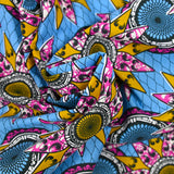 Eindhoven Rose and ocher blue eindhoven print cotton