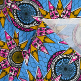 Eindhoven Rose and ocher blue eindhoven print cotton