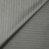 Tissu tailleur laine rayé noir fond gris argent