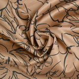 SCUBA Touched Swedish Print Flowers Camel Flower