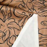 SCUBA Touched Swedish Print Flowers Camel Flower