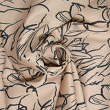 SCUBA Touched Swedish printed flowers beige background