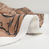 SCUBA Touched Swedish Print Flowers Camel Flower