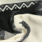 Jacquard de algodón caballo al galope fondo blanco