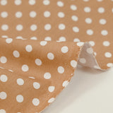 Dot printed cotton 6mm coffee
