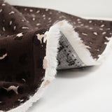 Velours de coton côtelé imprimé guépard fond marron