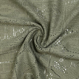 Square polycotton crochet effect lace knit in sage macramé