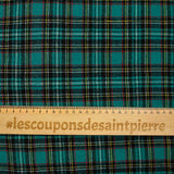 Estopilla tartán 100% lana fondo verde