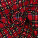 Estopilla tartán 100% lana fondo rojo