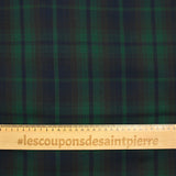 Tartan tissé-teint vert et marine
