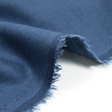 Lin viscose uni bleu barbeau