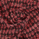 Coral polycotton tweed black background