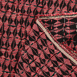 Coral polycotton tweed black background