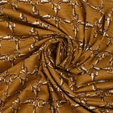 Jersey de viscose imprimé enchaîné fond ocre