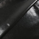 Twill de coton fin enduit effet vinyl noir