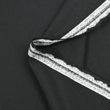 100% wool raven black twill tailoring fabric