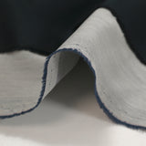 Sergé de coton bleu nuit contrecollé bleu chiné