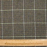 100% lana cuadros pata de gallo verde y azul fondo beige