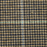 100% lana cuadros pata de gallo verde y azul fondo beige