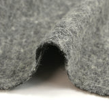 Heather gray brushed terry wool blend