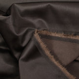 Satin de coton élasthanne marron
