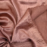 Satin polyester froissé vieux rose