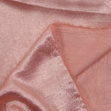 Satin polyester froissé rose